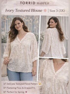 Torrid Harper boho 3xL blouse